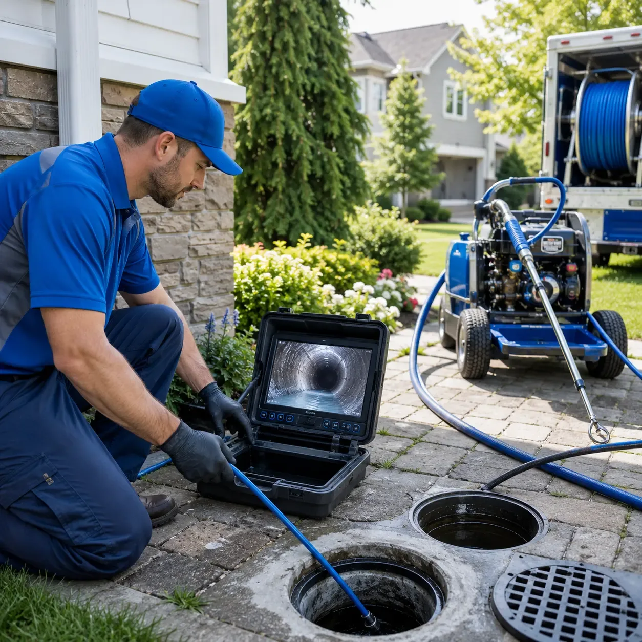 Outdoor drain cleaning professionals serving New Lisbon, WI